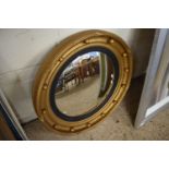 Gilt framed porthole mirror