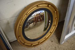 Gilt framed porthole mirror