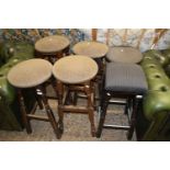 Six various bar stools