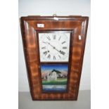 Jerome & Co New Haven wall clock with decorated glass door