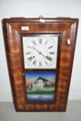 Jerome & Co New Haven wall clock with decorated glass door