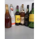 Mixed selection of six bottles to include Sangria Rita, Casa de La Reina Rioja, Blandys Madeira wine