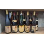Ten mixed bottles, Niederhaler 1988, Vacqueyras Pascal x 4, Niederhaler Hof 1983, 1971 Her heifer