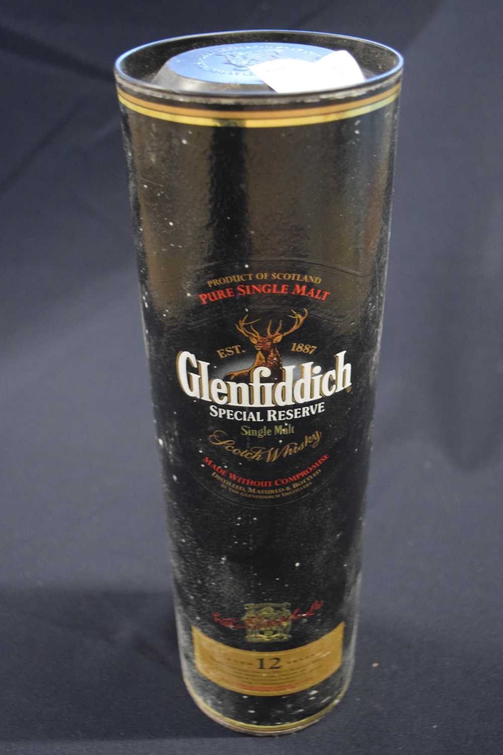 GLENFIDDICH 12YR OL SINGLE MALT WHISKY, in presentation tube.