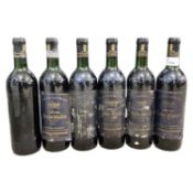 Six bottles of 1986 Vin de Bordeaux