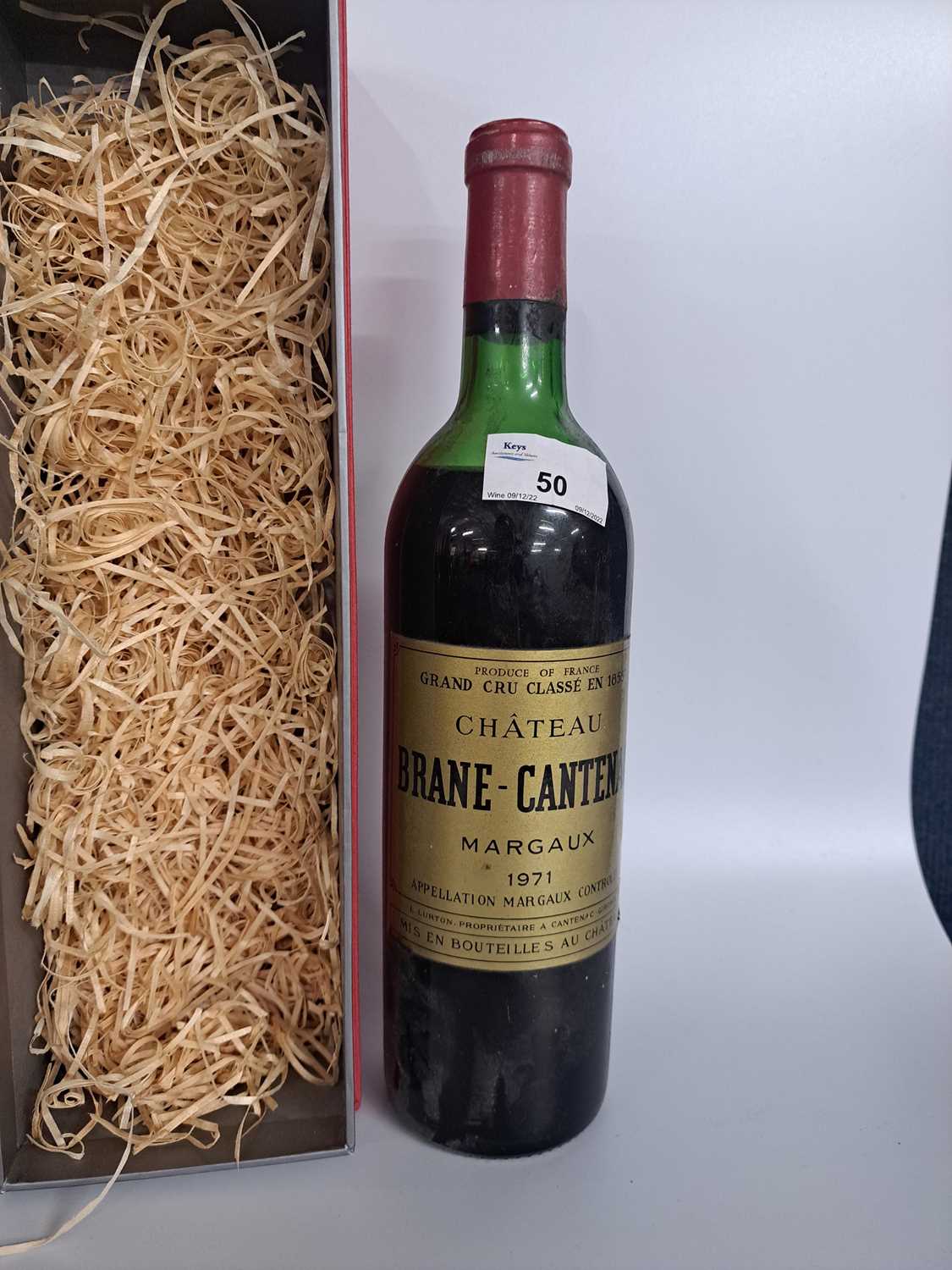 1 Bt 1971 Ch Brane Cantenac, Grand Cru, MargauxQty: 1 - Image 2 of 2