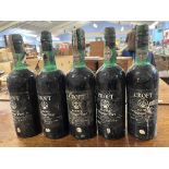 Six bottles of Croft 1970 Vintage Port, bottled 1972