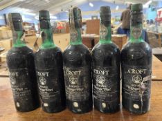 Six bottles of Croft 1970 Vintage Port, bottled 1972