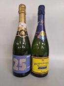 1 Bt NV Roland Bauchet Champagne 25 years, 1 Bt NV Heidsieck Champagne (2)Qty: 2