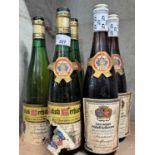 Five bottles to include 2 x 1975 Niersteiner Schos -Kellereien, 3x Jacob Gerhardt 1975 Moel-Saar-