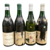 Two bottles of 1961 André L. Simon Hermitage Blanc