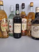 quantity of 8x assorted mixed spirits and alcohol, plus quantity of alchol minatures