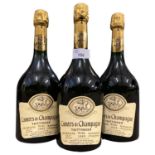 Three bottles of 1985 Comtes de Champagne