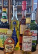 Six bottles, 200ml Appleton Estate Jamica Rum, Lindisfarne Mead 35cl, Bonar aperitif a large