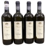 Four bottles of 1999 Lilybeo Bianco Sicilia