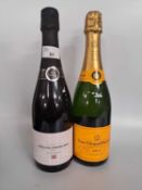 1 Bt NV Veuve Cllicquot Champagne, 1 Bt Morrisons English sparkling (2)Qty: 2