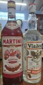 One bottle of Martini Rose, One bottle of Vladivar Vodka (2)