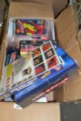 One box of various Spiderman related videos and other items