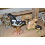 Mixed Lot: Various model birds and pigs to include Beswick