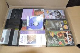 Box of various assorted videos