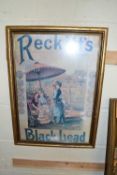 Reproduction coloured advertising print, Reckitts Black Lead