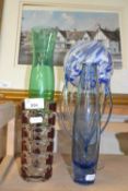 Mixed Lot: Four various Art Glass vases