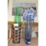 Mixed Lot: Four various Art Glass vases