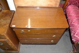 Oak veneered chest of drawers