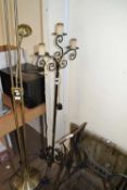 Metal candleabra style floor standing lamp