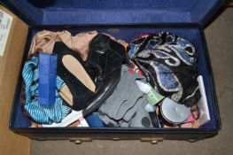 Case of various assorted shoes and other items