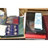 Mixed Lot: Various boxed cutlery, serving dishes etc