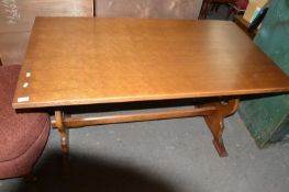 Modern oak finish refectory table