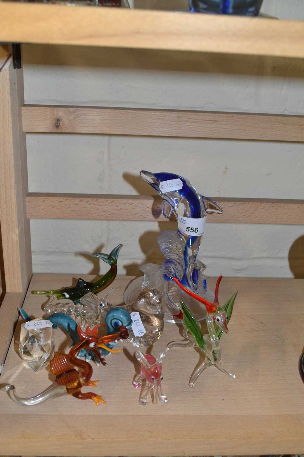 Mixed Lot: Various glass model animals