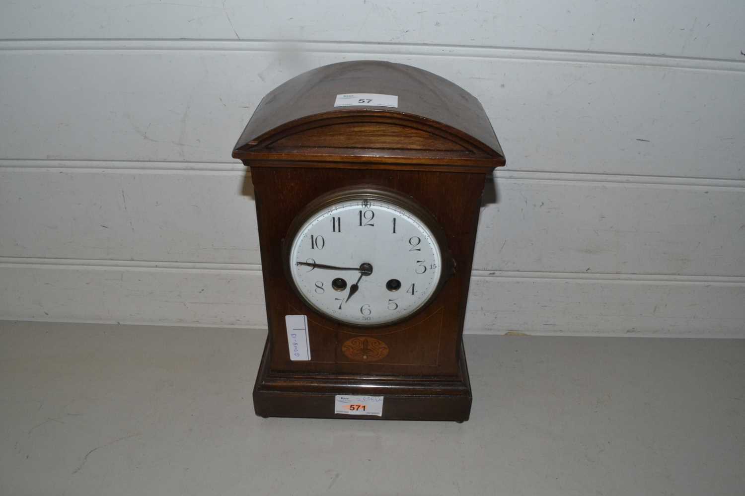 Edwardian mahogany cased mantel clock