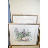 Peter Griffiths, two still life studies of flowers, framed and glazed