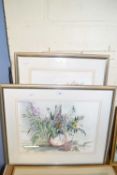 Peter Griffiths, two still life studies of flowers, framed and glazed