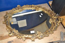 Plasterwork framed wall mirror