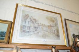 Coloured print, The High Street, Dedham