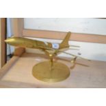 Metal model of a jet plane