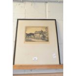 Harrold Hall, Dolgelly, black and white print, framed and glazed