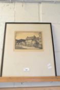 Harrold Hall, Dolgelly, black and white print, framed and glazed