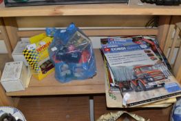 Mixed Lot: Various toy vehicles, boxed toy vehicles, model railway accessories and a quantity of