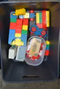 Box of Lego Duplo and other items