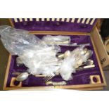 Case of silver plated cutlery