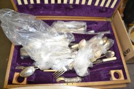 Case of silver plated cutlery