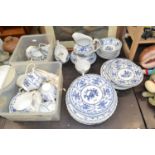 Quantity of Johnson Bros Indies pattern table wares