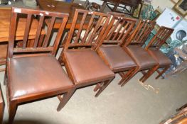 Set of five 19th Century dining chairs