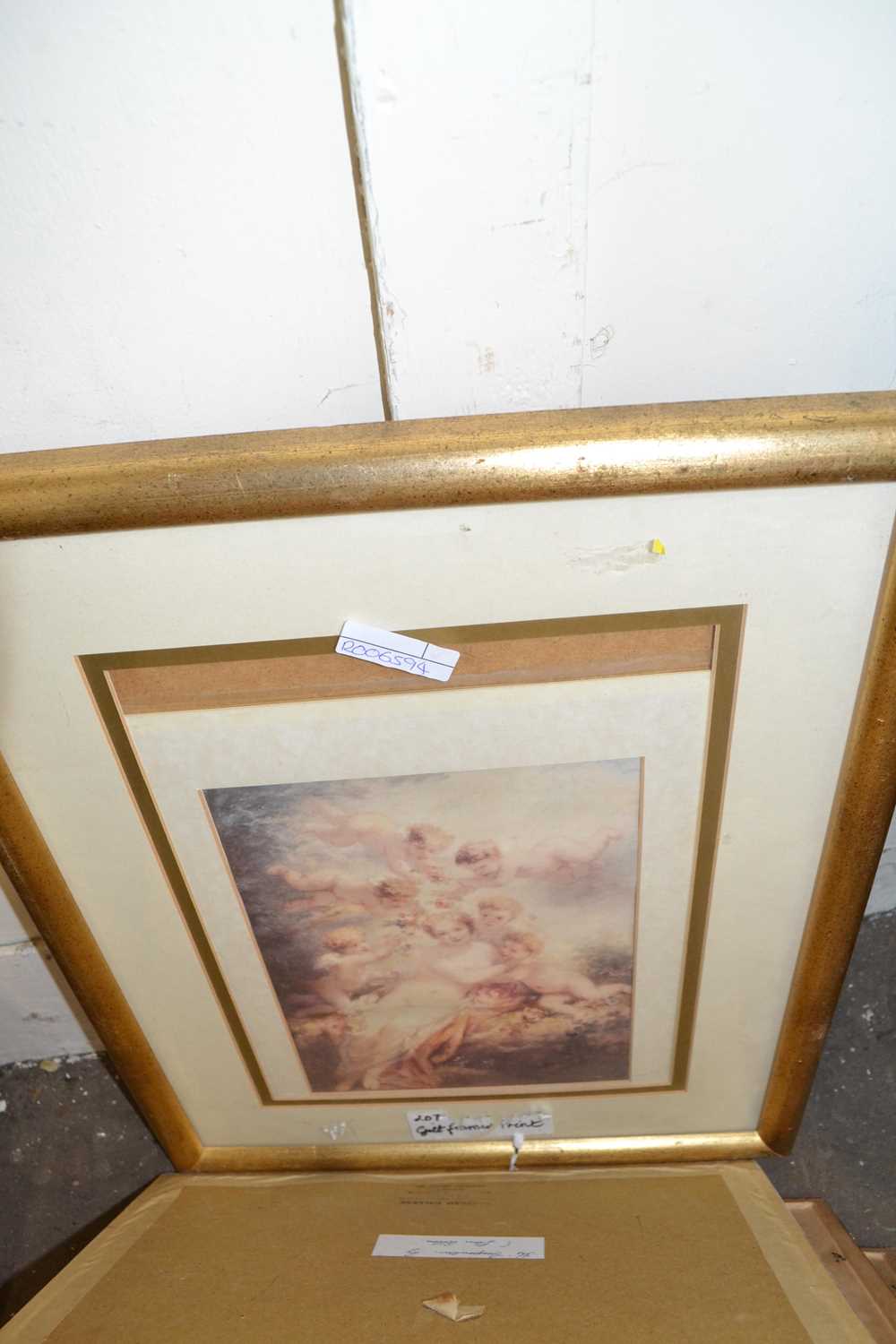 Mixed Lot: Various framed coloured prints, small oil on canvas study of a European village and - Image 7 of 7