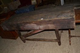 Large wooden work bench, 196cm long