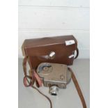 Vintage GIC movie camera with leather case